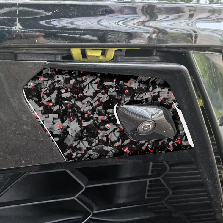 2pcs/Set Forged Gold Foil Carbon Fiber Car Door Radar Decorative Sticker for Chevrolet Corvette C8 2020-, Left and Right Driver, Door Radar