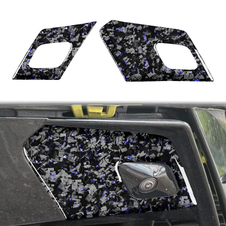 2pcs/Set Forged Gold Foil Carbon Fiber Car Door Radar Decorative Sticker for Chevrolet Corvette C8 2020-, Left and Right Driver, Door Radar