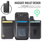Capa de telemóvel destacável MAGKING K3 Series MagSafe com bolsa para cartão RFID, para iPhone 17e / 16e, para iPhone 17, para iPhone 16 Pro Max, para iPhone 16 Pro, para iPhone 16 Plus, para iPhone 16