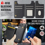 Capa de telemóvel destacável MAGKING K3 Series MagSafe com bolsa para cartão RFID, para iPhone 17e / 16e, para iPhone 17, para iPhone 16 Pro Max, para iPhone 16 Pro, para iPhone 16 Plus, para iPhone 16