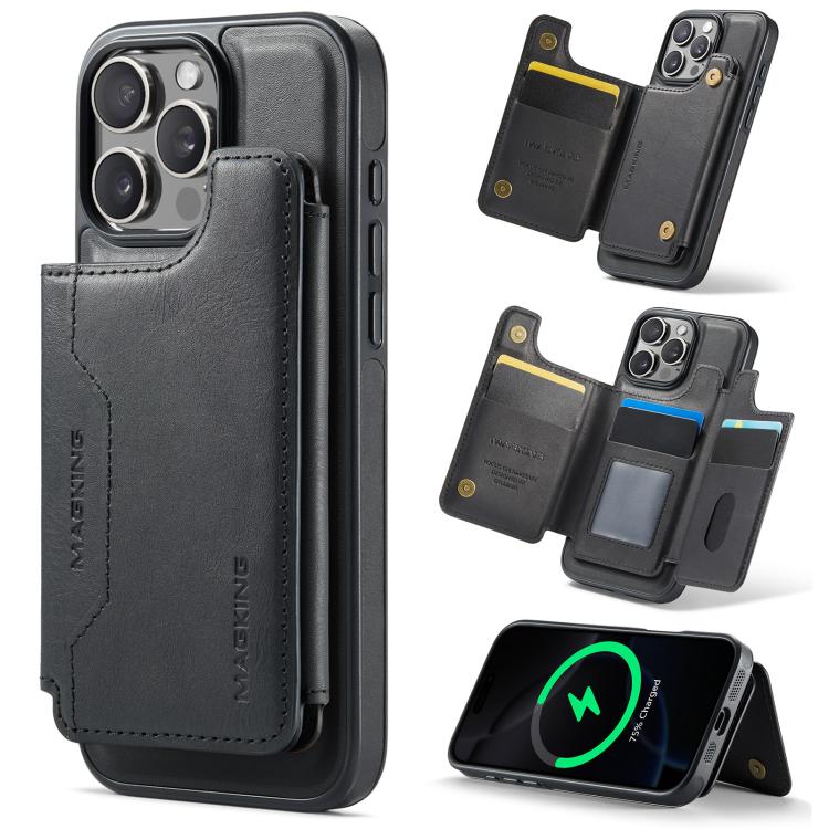 Capa de telemóvel destacável MAGKING K3 Series MagSafe com bolsa para cartão RFID, para iPhone 17e / 16e, para iPhone 17, para iPhone 16 Pro Max, para iPhone 16 Pro, para iPhone 16 Plus, para iPhone 16