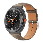 xDfind Flat Head Black Shark Fine Grain Leather Watch Band, For Samsung Galaxy Watch Ultra / Ultra 2025, For Samsung Galaxy Watch8 / Watch8 Classic, For Samsung Galaxy Watch7 / FE / 6 / 5 / 4