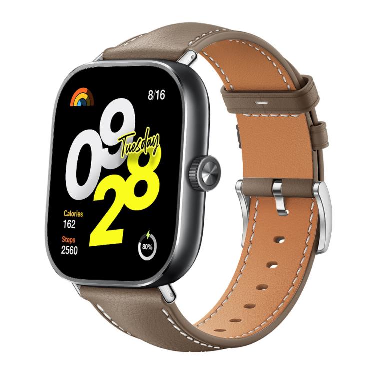 xDfind Flat Head Black Shark Fine Grain Leather Watch Band, For Xiaomi Band 10 Pro / 9 Pro / Redmi Watch 6, For Redmi Watch 3 Active / Lite 20mm, For Redmi Watch 3 20mm