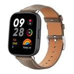 xDfind Flat Head Black Shark Fine Grain Leather Watch Band, For Xiaomi Band 10 Pro / 9 Pro / Redmi Watch 6, For Redmi Watch 3 Active / Lite 20mm, For Redmi Watch 3 20mm