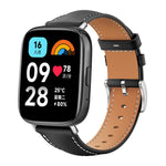 xDfind Flat Head Black Shark Fine Grain Leather Watch Band, For Xiaomi Band 10 Pro / 9 Pro / Redmi Watch 6, For Redmi Watch 3 Active / Lite 20mm, For Redmi Watch 3 20mm