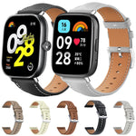 xDfind Flat Head Black Shark Fine Grain Leather Watch Band, For Xiaomi Band 10 Pro / 9 Pro / Redmi Watch 6, For Redmi Watch 3 Active / Lite 20mm, For Redmi Watch 3 20mm