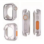 Correia de Relógio em Nylon com Laço e Fivela Escada com Capa PC Ultra 49mm com Filme, Para Apple Watch Series 44mm, Para Apple Watch Series 40mm, Para Apple Watch Series 10 / 11 46mm, Para Apple Watch Series 10 / 11 42mm, Para Apple Watch Series 45mm