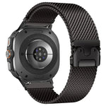 Correia de Relógio Milanese em Aço Titânio com Fivela de Guarda-chuva, Para Samsung Galaxy Watch Ultra / Ultra 2025, Para Samsung Galaxy Watch8 / Watch8 Classic