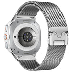Correia de Relógio Milanese em Aço Titânio com Fivela de Guarda-chuva, Para Samsung Galaxy Watch Ultra / Ultra 2025, Para Samsung Galaxy Watch8 / Watch8 Classic