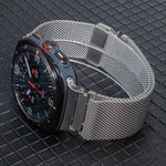 Correia de Relógio Milanese em Aço Titânio com Fivela de Guarda-chuva, Para Samsung Galaxy Watch Ultra / Ultra 2025, Para Samsung Galaxy Watch8 / Watch8 Classic