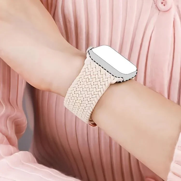 Ladder Buckle Loop Nylon Watch Band with Film Frosted PC Cover, For Apple Watch Series 44mm, For Apple Watch Series 40mm, For Apple Watch Series 10 / 11 46mm, For Apple Watch Series 10 / 11 42mm, For Apple Watch Series 45mm, For Apple Watch Series 41mm