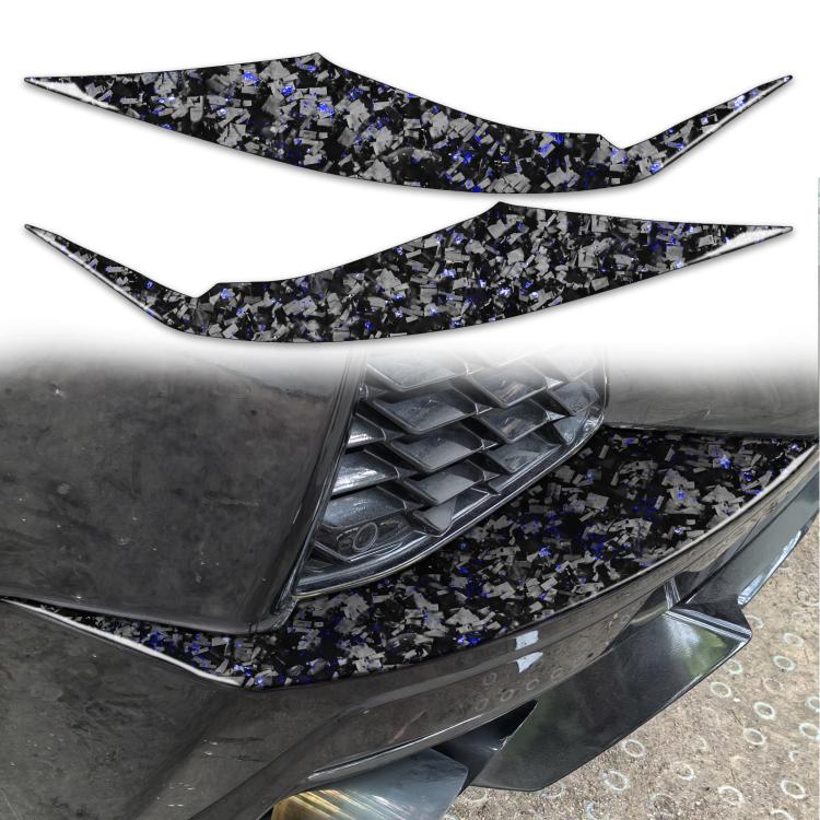 2pcs/Set Forged Gold Foil Carbon Fiber Car Rear Air Vent Decorative Sticker for Chevrolet Corvette C8 2020-, Left and Right Driver, Rear Air Vent
