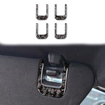 4pcs/Set Forged Gold Foil Carbon Fiber Car Sun Visor Decorative Sticker for Chevrolet Corvette C8 2020-, Left and Right Driver, Sun Visor