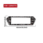 Forged Gold Foil Carbon Fiber Car Rear License Plate Frame Decorative Sticker for Chevrolet Corvette C8 2020-, Left and Right Driver, Rear License Plate Frame