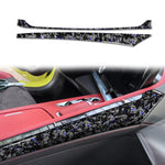 2pcs/Set Forged Gold Foil Carbon Fiber Car Center Console Side Decorative Sticker for Chevrolet Corvette C8 2020-, Left Driver, Center Console Side, Left Driver