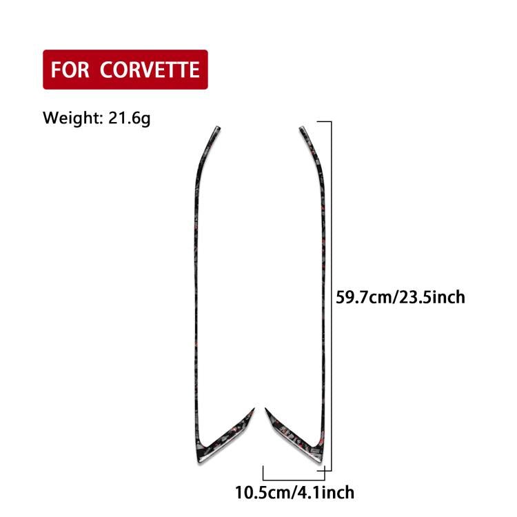 2pcs/Set Forged Gold Foil Carbon Fiber Car Door Decorative Sticker for Chevrolet Corvette C8 2020-, Left and Right Driver, Door