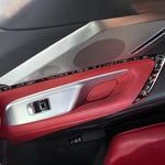 2pcs/Set Forged Gold Foil Carbon Fiber Car Door Decorative Sticker for Chevrolet Corvette C8 2020-, Left and Right Driver, Door