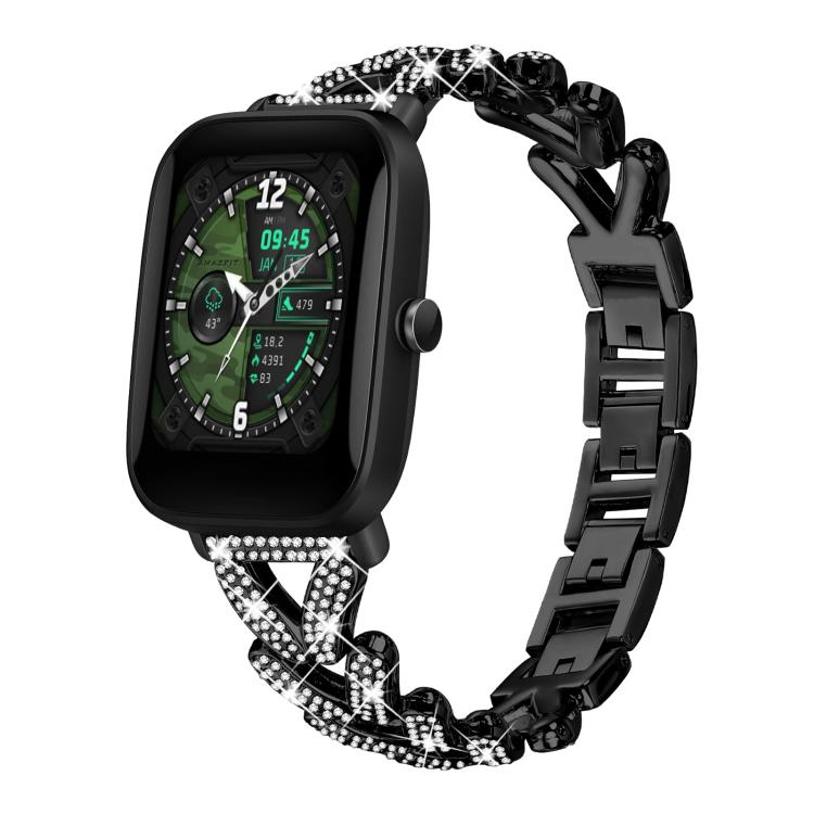 xDfind Small Twist Diamond Metal Watch Band, 20mm For COROS APEX 2 42mm / PACE 2, 20mm For Huawei Watch GT4 / GT3 / GT2, 20mm For Amazfit Bip U / Bip Lite / Bip 3 Pro, 20mm For Amazfit GTS4 Mini/3/2 /2e/2 Mini, 20mm For Xiaomi Haylou RS4 Plus LS11 / LS...