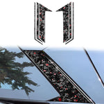 6pcs/Set Forged Gold Foil Carbon Fiber Car Roof Camera Decorative Sticker for Chevrolet Corvette C8 2020-, Left and Right Driver, Roof Camera