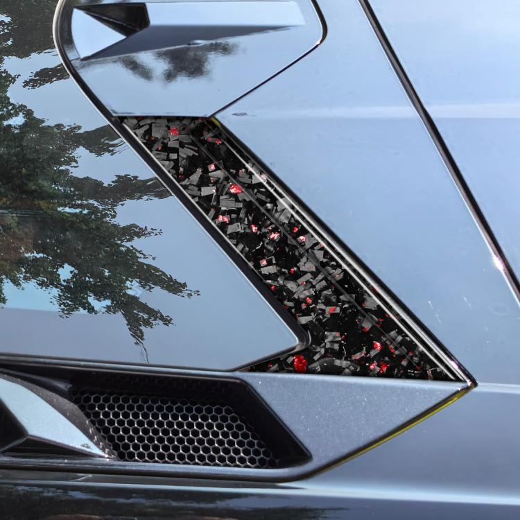 6pcs/Set Forged Gold Foil Carbon Fiber Car Roof Camera Decorative Sticker for Chevrolet Corvette C8 2020-, Left and Right Driver, Roof Camera