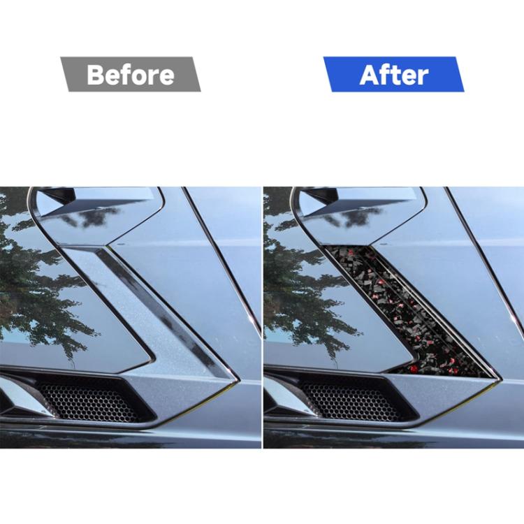 6pcs/Set Forged Gold Foil Carbon Fiber Car Roof Camera Decorative Sticker for Chevrolet Corvette C8 2020-, Left and Right Driver, Roof Camera
