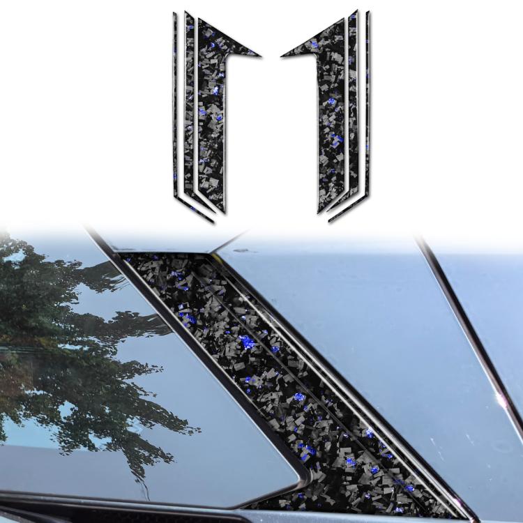 6pcs/Set Forged Gold Foil Carbon Fiber Car Roof Camera Decorative Sticker for Chevrolet Corvette C8 2020-, Left and Right Driver, Roof Camera