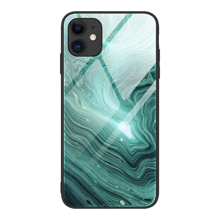 Marble Pattern Glass Protective Case, For iPhone 12 mini, For iPhone 12 Pro Max, For iPhone 11 Pro, For iPhone SE 2022 / SE 2020 / 8 / 7, For iPhone X
