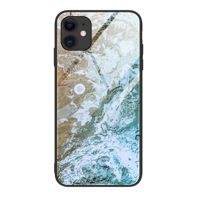 Marble Pattern Glass Protective Case, For iPhone 12 mini, For iPhone 12 Pro Max, For iPhone 11 Pro, For iPhone SE 2022 / SE 2020 / 8 / 7, For iPhone X