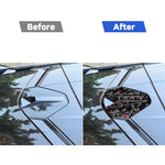 4pcs/Set Forged Gold Foil Carbon Fiber Car Rear Roof Camera Decorative Sticker for Chevrolet Corvette C8 2020-, Left and Right Driver, Rear Roof Camera