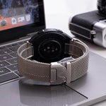 xDfind Milanese Parachute Buckle Stainless Steel Raised Fine Mesh Watch Band, 22mm