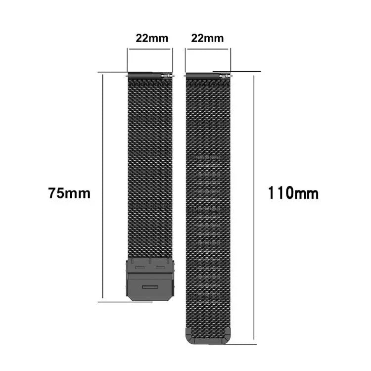 22mm xDfind Buckle Metal Mesh Watch Band, For Samsung Galaxy Watch 8 / Watch 8 Classic