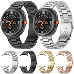 Correia de Relógio em Aço Inoxidável com Três Contas, Para Samsung Galaxy Watch8 / Watch8 Classic