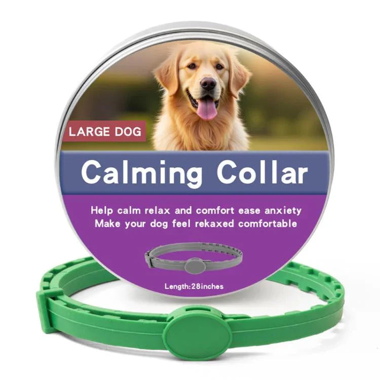 Colar Calmante e Desparasitante para Animal de Estimação Remoção de Pulgas e Carrapatos, Embalagem em Caixa de Alumínio, 72cm para Cão Grande, 56cm para Cachorro, 56cm para Gato