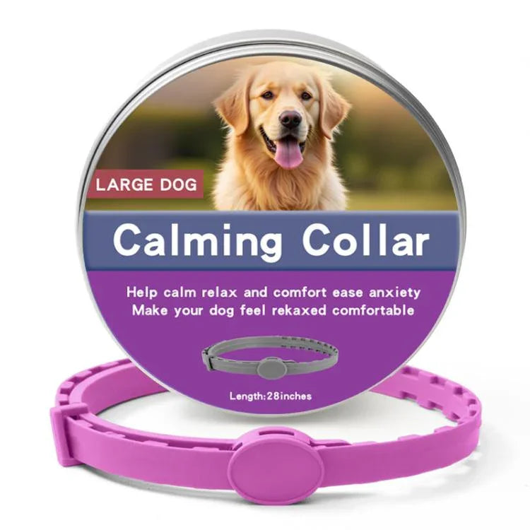 Colar Calmante e Desparasitante para Animal de Estimação Remoção de Pulgas e Carrapatos, Embalagem em Caixa de Alumínio, 72cm para Cão Grande, 56cm para Cachorro, 56cm para Gato