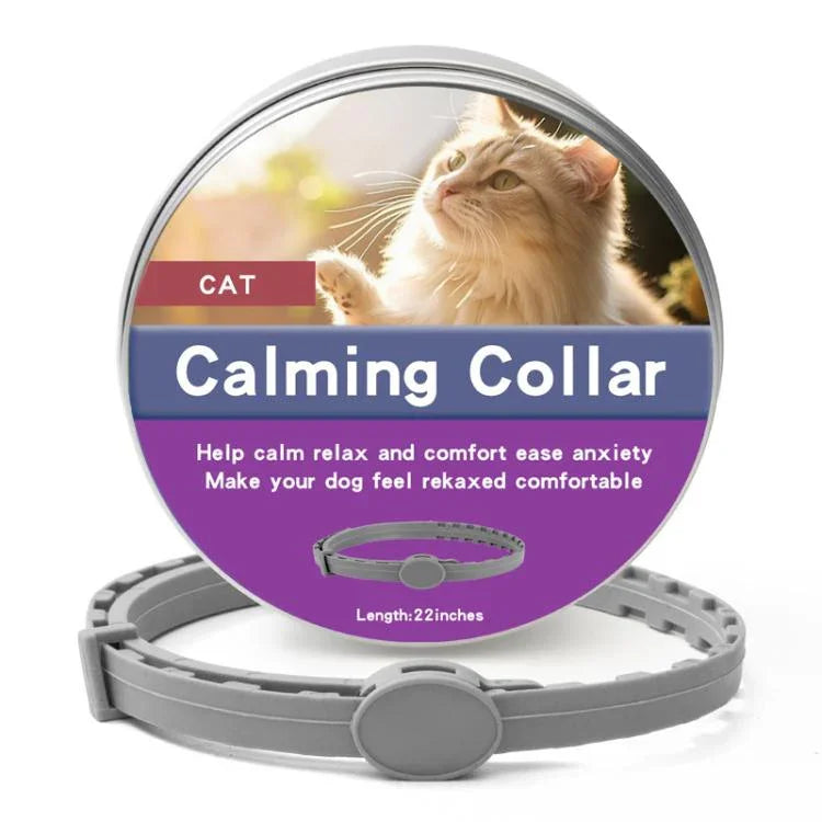 Colar Calmante e Desparasitante para Animal de Estimação Remoção de Pulgas e Carrapatos, Embalagem em Caixa de Alumínio, 72cm para Cão Grande, 56cm para Cachorro, 56cm para Gato