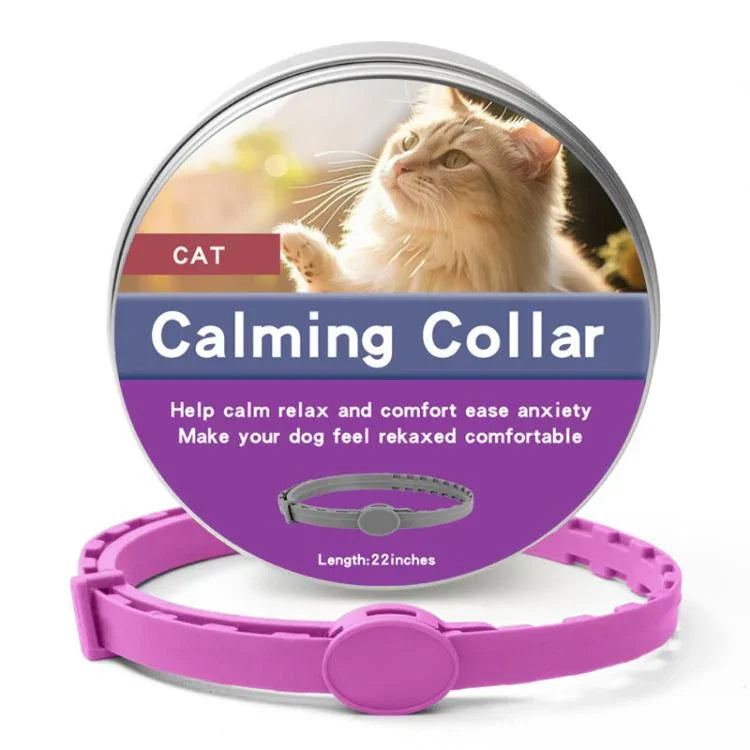 Colar Calmante e Desparasitante para Animal de Estimação Remoção de Pulgas e Carrapatos, Embalagem em Caixa de Alumínio, 72cm para Cão Grande, 56cm para Cachorro, 56cm para Gato