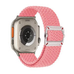 Correia de Relógio Trançada em Nylon com Fivela Mecânica de Duplo Laço, Para Apple Watch 46mm / 49mm / 45mm / 44mm