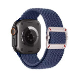 Correia de Relógio Trançada em Nylon com Fivela Mecânica de Duplo Laço, Para Apple Watch 46mm / 49mm / 45mm / 44mm