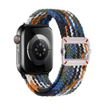 Correia de Relógio Trançada em Nylon com Fivela Mecânica de Duplo Laço, Para Apple Watch 46mm / 49mm / 45mm / 44mm