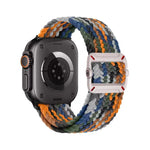 Correia de Relógio Trançada em Nylon com Fivela Mecânica de Duplo Laço, Para Apple Watch 46mm / 49mm / 45mm / 44mm