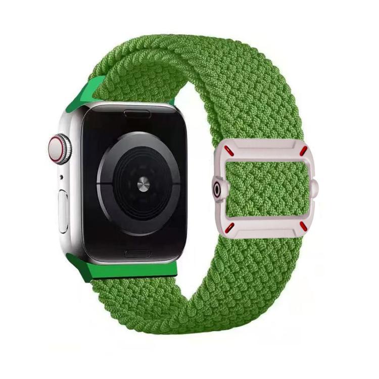 Correia de Relógio em Nylon Trançado com Fivela Mecânica de Duplo Laço, Para Apple Watch 42mm / 41mm / 40mm / 38mm