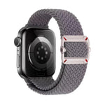 Correia de Relógio em Nylon Trançado com Fivela Mecânica de Duplo Laço, Para Apple Watch 42mm / 41mm / 40mm / 38mm