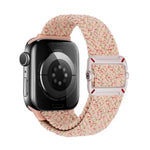 Correia de Relógio em Nylon Trançado com Fivela Mecânica de Duplo Laço, Para Apple Watch 42mm / 41mm / 40mm / 38mm