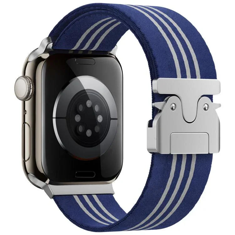 Correia de Relógio em Nylon Trançado com Fivela de Paraquedas xDfind de 3 Risca, Para Apple Watch 42 / 44 / 45 / 46 / 49mm, Para Apple Watch 38 / 40 / 41 / S10 42mm
