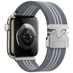 Correia de Relógio em Nylon Trançado com Fivela de Paraquedas xDfind de 3 Risca, Para Apple Watch 42 / 44 / 45 / 46 / 49mm, Para Apple Watch 38 / 40 / 41 / S10 42mm