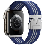 Correia de Relógio em Nylon Trançado com Fivela de Paraquedas xDfind de 3 Risca, Para Apple Watch 42 / 44 / 45 / 46 / 49mm, Para Apple Watch 38 / 40 / 41 / S10 42mm