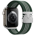 Correia de Relógio em Nylon Trançado com Fivela de Paraquedas xDfind de 3 Risca, Para Apple Watch 42 / 44 / 45 / 46 / 49mm, Para Apple Watch 38 / 40 / 41 / S10 42mm