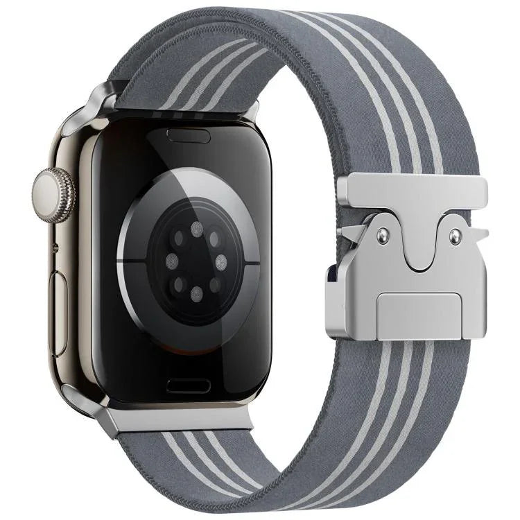 Correia de Relógio em Nylon Trançado com Fivela de Paraquedas xDfind de 3 Risca, Para Apple Watch 42 / 44 / 45 / 46 / 49mm, Para Apple Watch 38 / 40 / 41 / S10 42mm