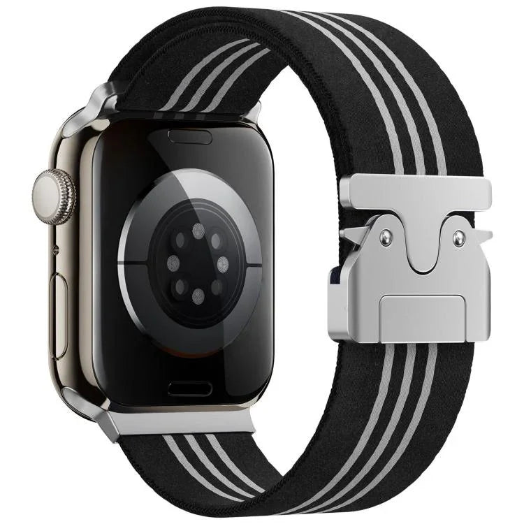 Correia de Relógio em Nylon Trançado com Fivela de Paraquedas xDfind de 3 Risca, Para Apple Watch 42 / 44 / 45 / 46 / 49mm, Para Apple Watch 38 / 40 / 41 / S10 42mm