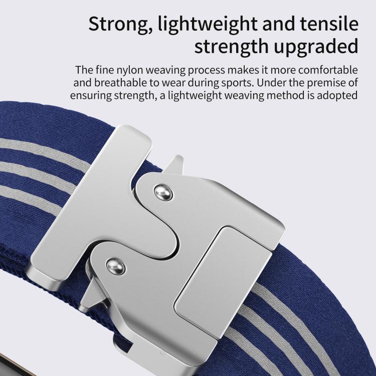 Correia de Relógio em Nylon Trançado com Fivela de Paraquedas xDfind de 3 Risca, Para Apple Watch 42 / 44 / 45 / 46 / 49mm, Para Apple Watch 38 / 40 / 41 / S10 42mm